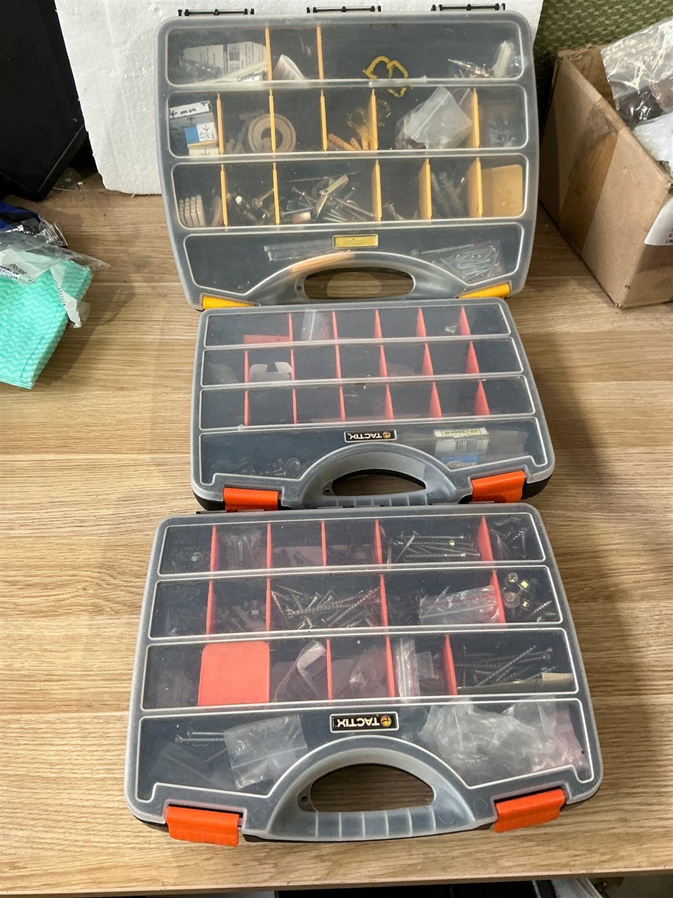 Quantity of 3 Screw and. Fasteners Containers
