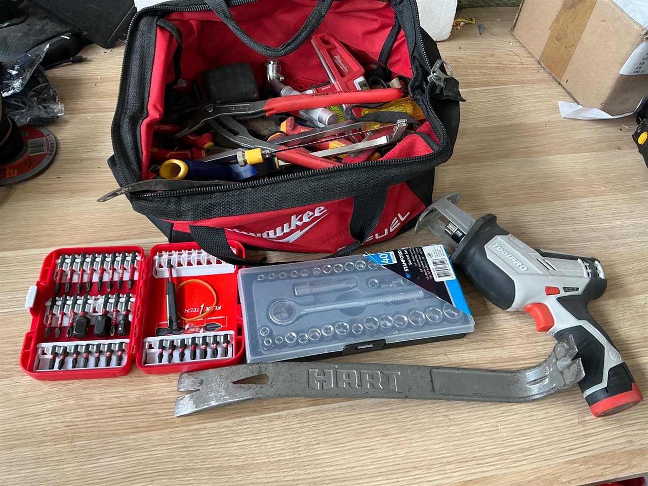 Milwaukee Tool Bag with Quantity of Tools