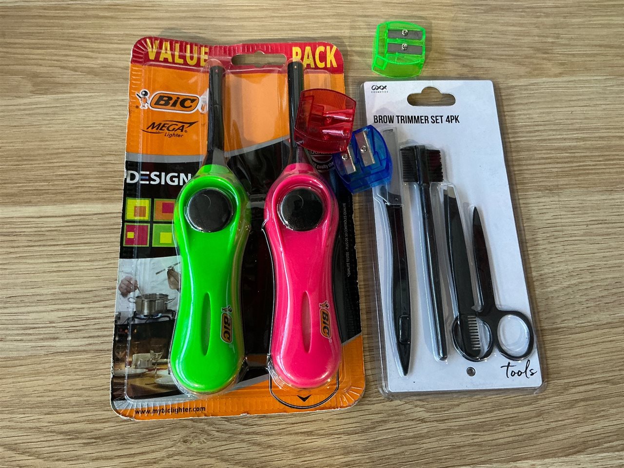 BIC Lighters , Brow Trimmer , Sharpeners