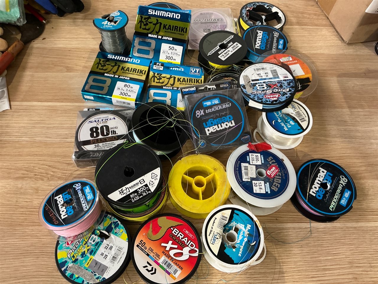 Quantity of Fishing Line - Full and Part Rolls