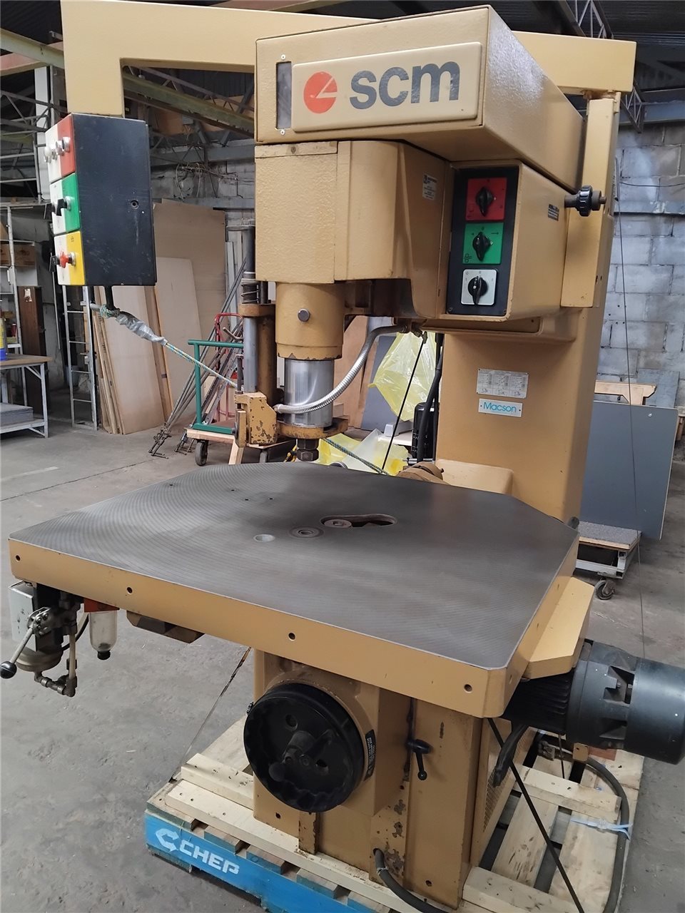 Overhead Router SCM R9 5.5hp 3 Phase with Attachments, Router Bits & Disposable Blades - ( Collection From Blair Athol)