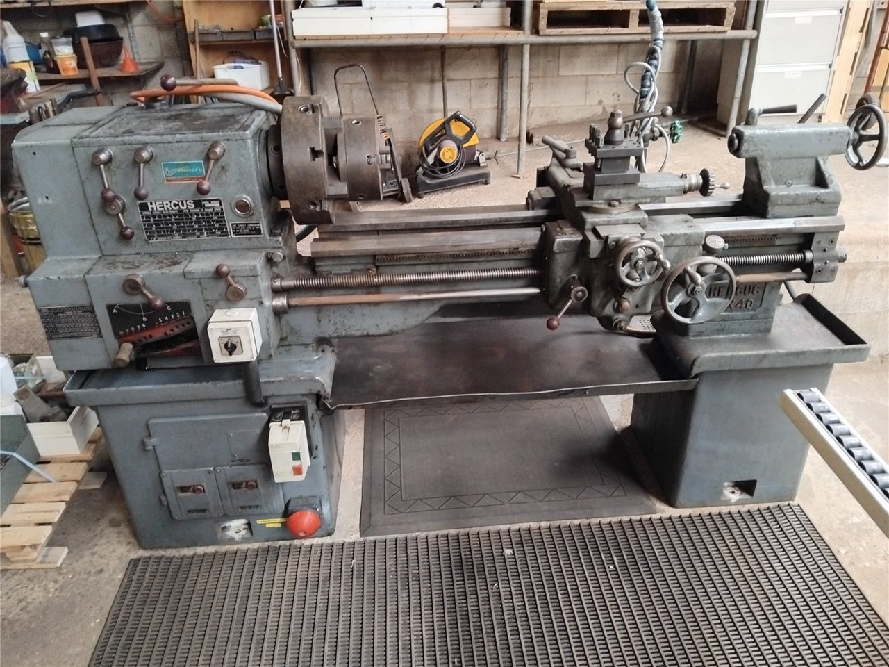 Lathe Hercus 14 x 40 Inch 3hp 3 Phase with Accessories - ( Collection From Blair Athol)