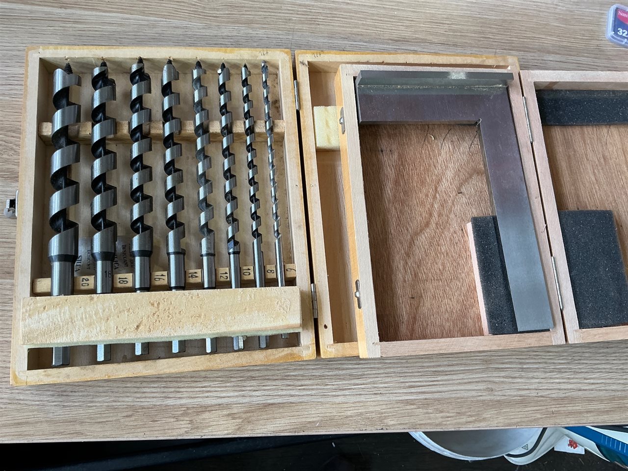 Set of Auger Bits and Set Square