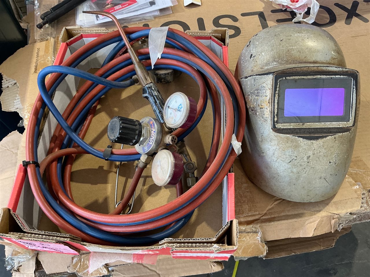 Oxy Welder Set and Welding Mask