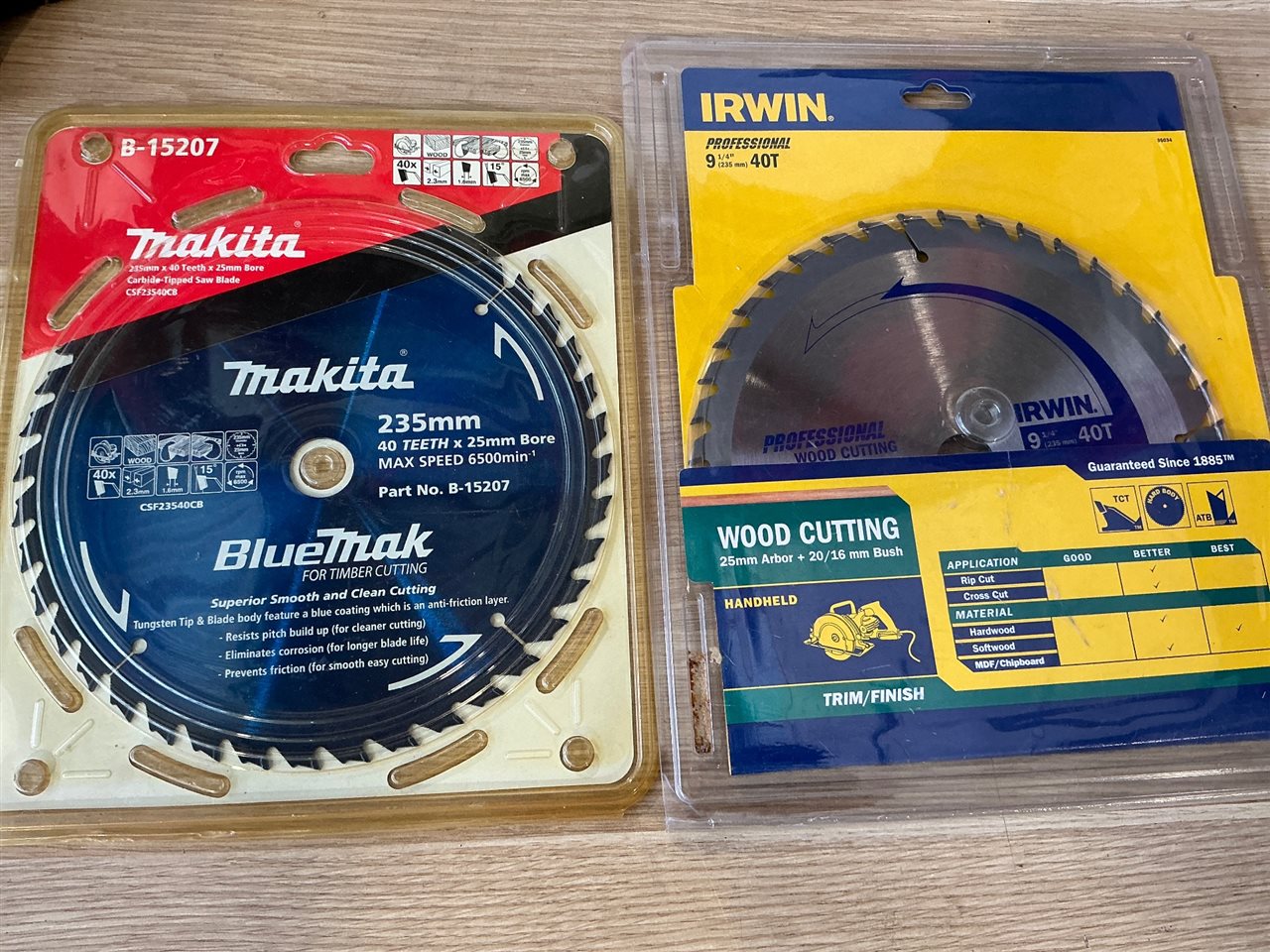 Circular Saw Blades Quantity of 2 -235 mm x25 mm Bore -Timber Cutting
