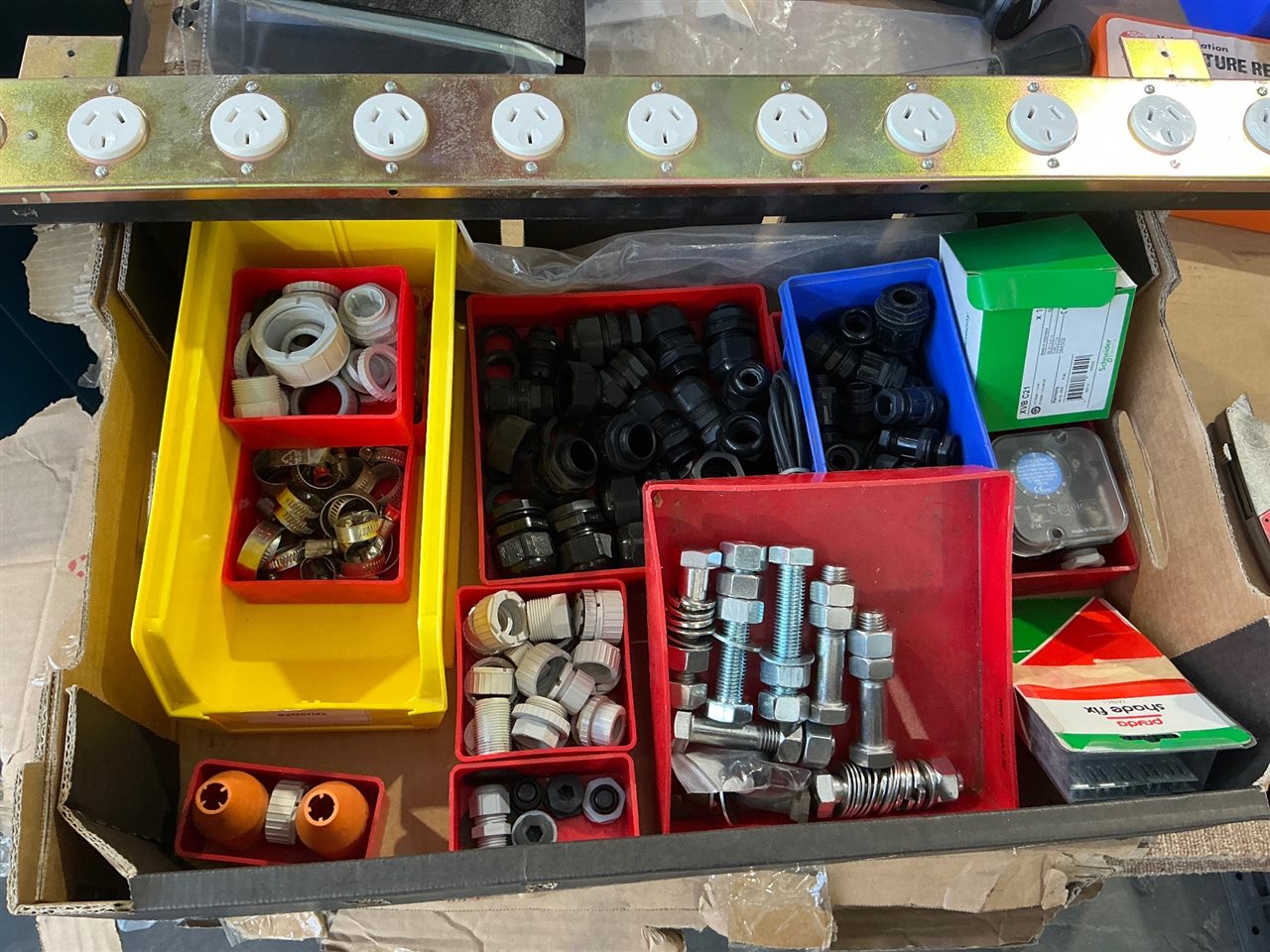 Box Electrical  , Bolts , Hose Clamps , Conduit Fittings