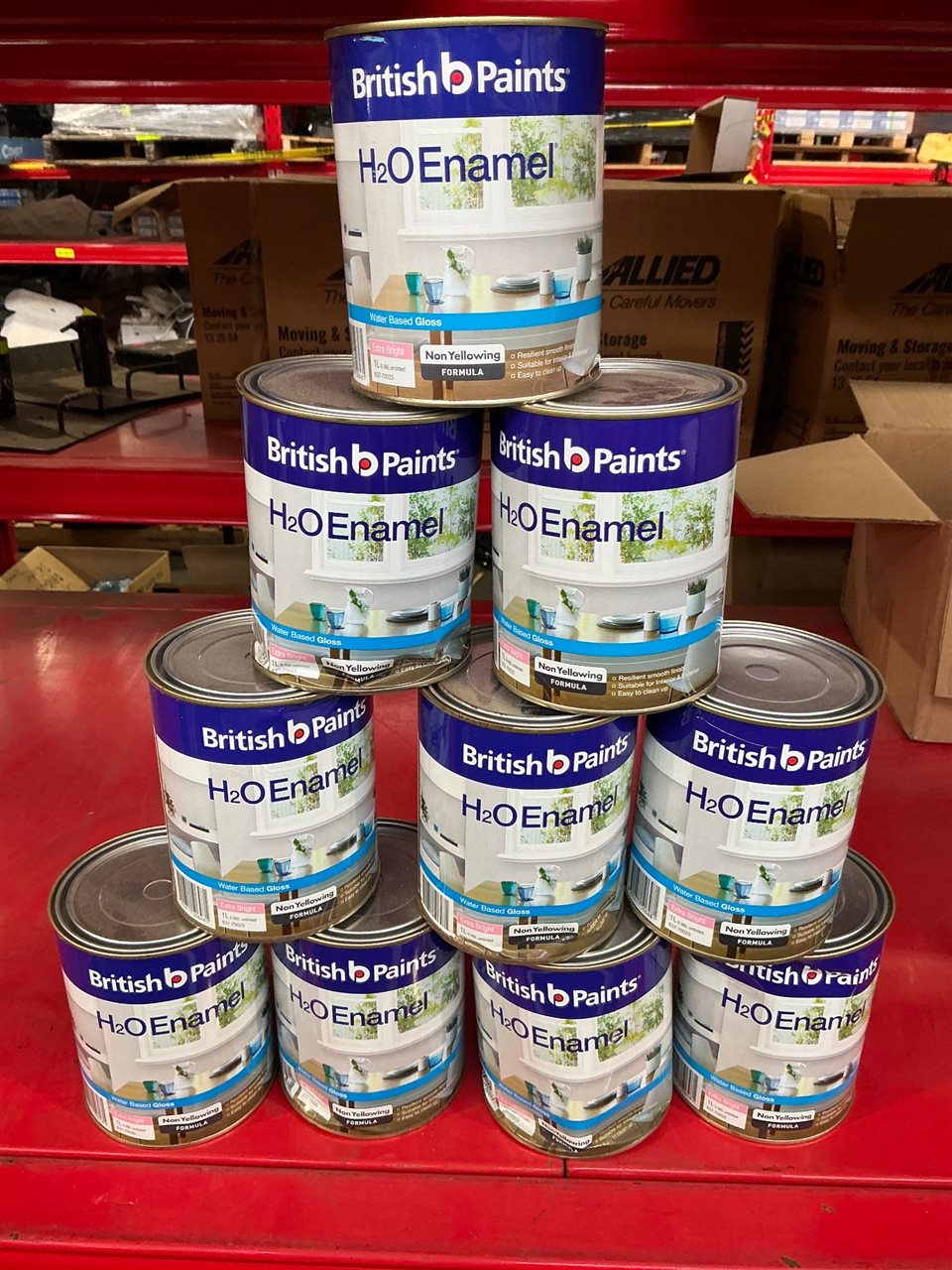 British Paints -H20 Enamel  -  Gloss -Extra Bright Untinted -Quantity  10 @1 Litre