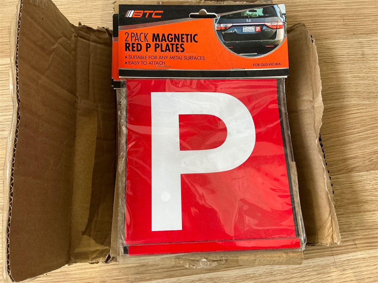 Magnetic P Plate - Quantity of. 24 x 2 Pack -  For QLD,VIC and NSW
