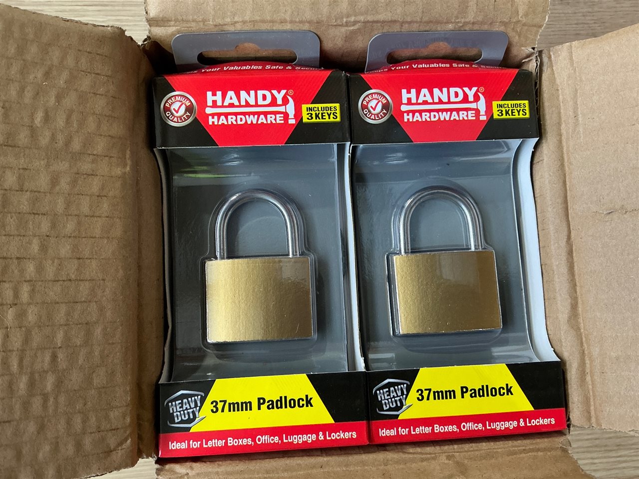 Padlocks 37 mm  Quantity of 12