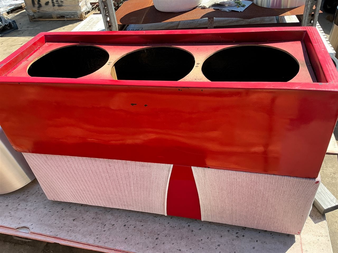 Pot Planters -Red Rectangle - Quantity of 2 -1200 x 450 x 350 mm H