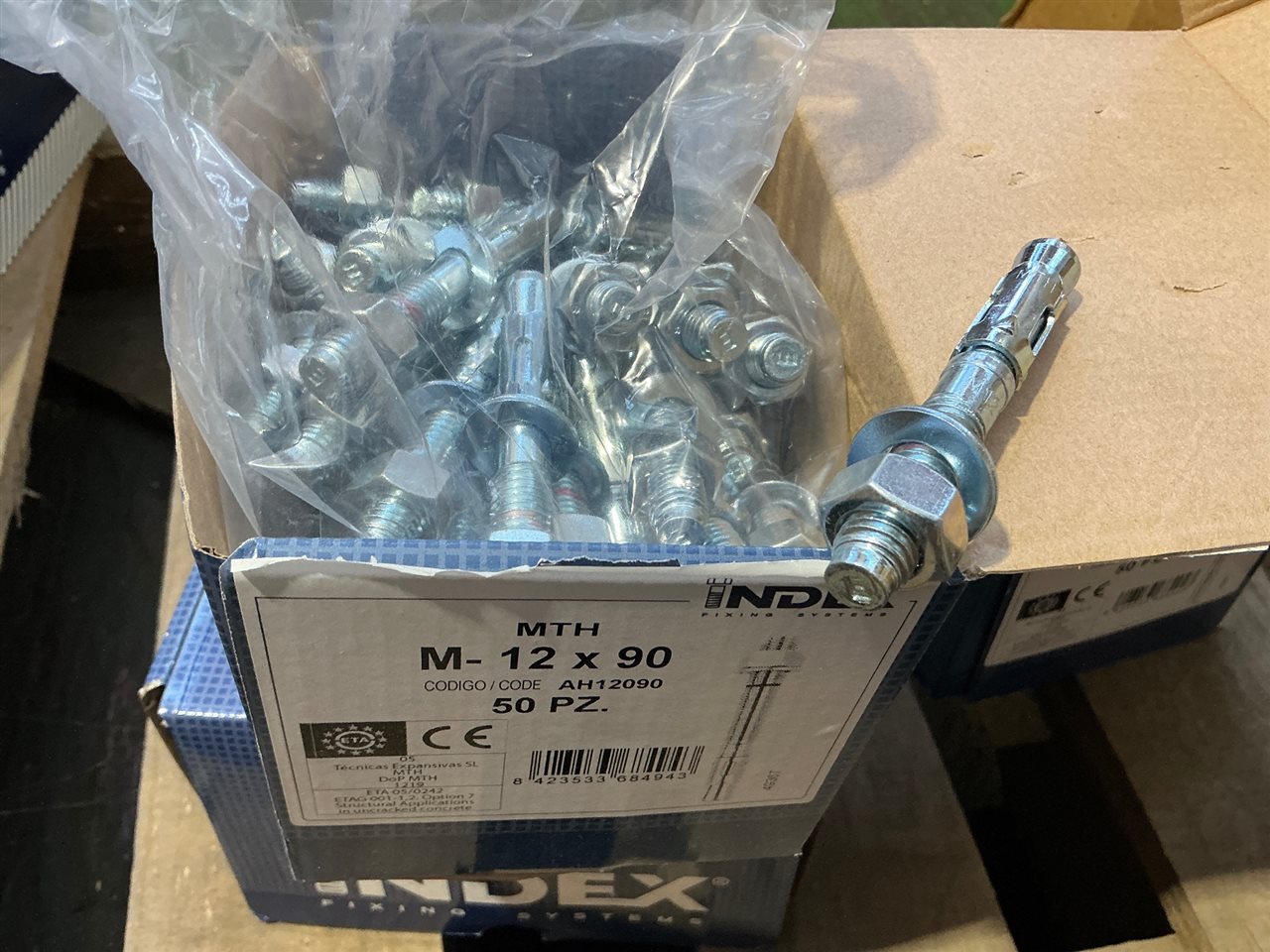 Anchor Lock Bolts-  M12 x 90 mm - Packet of 50  Bolts -Sold Per Packet
