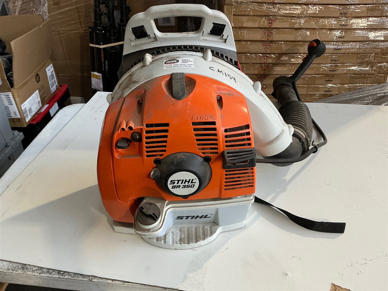 STIHL Backpack Blower Model BR 350 -Not Tested Sold As Is- Missing Nozzle