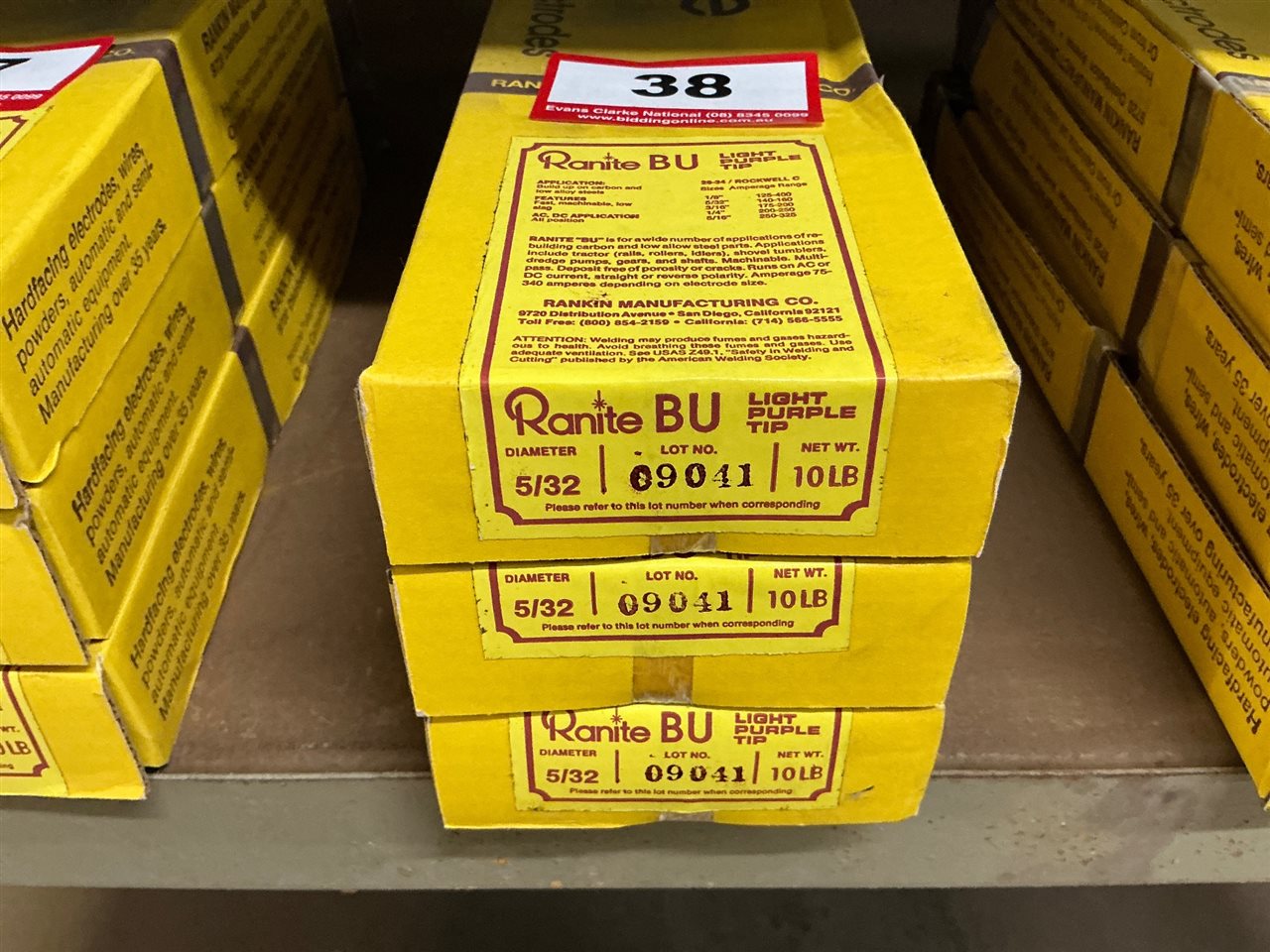 Light Purple Hard Facing Welding Rods x 3 Packs, 5/32 Dia, 10LB (4.5kg) Per Pack (Located At Wingfield)