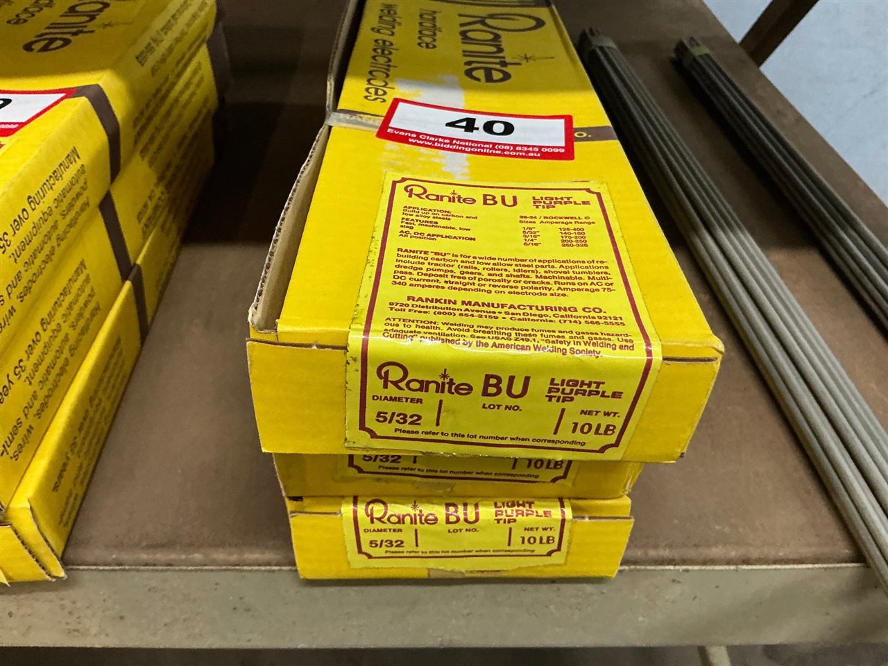 Light Purple Hard Facing Welding Rods x 3 Packs, 5/32 Dia, 10LB (4.5kg) Per Pack (Located At Wingfield)