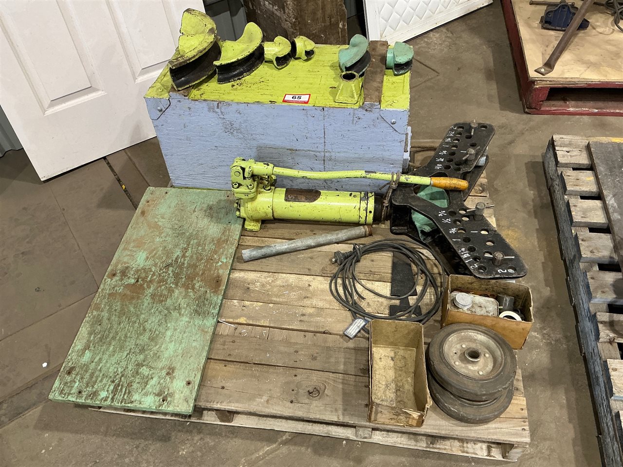 Industrial Pipe Bender Set Including Many Dies and Accessories (Located At Wingfield)