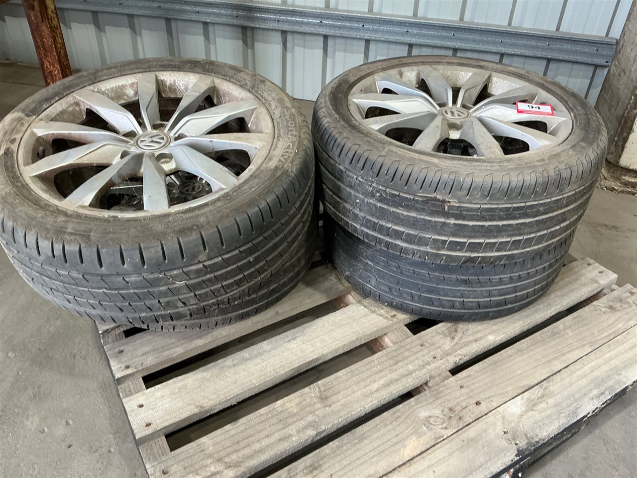 Set of VW Wheels and Tyres, 17" Rims with 225/45 R17 Pirelli Tyres (Located At Wingfield)