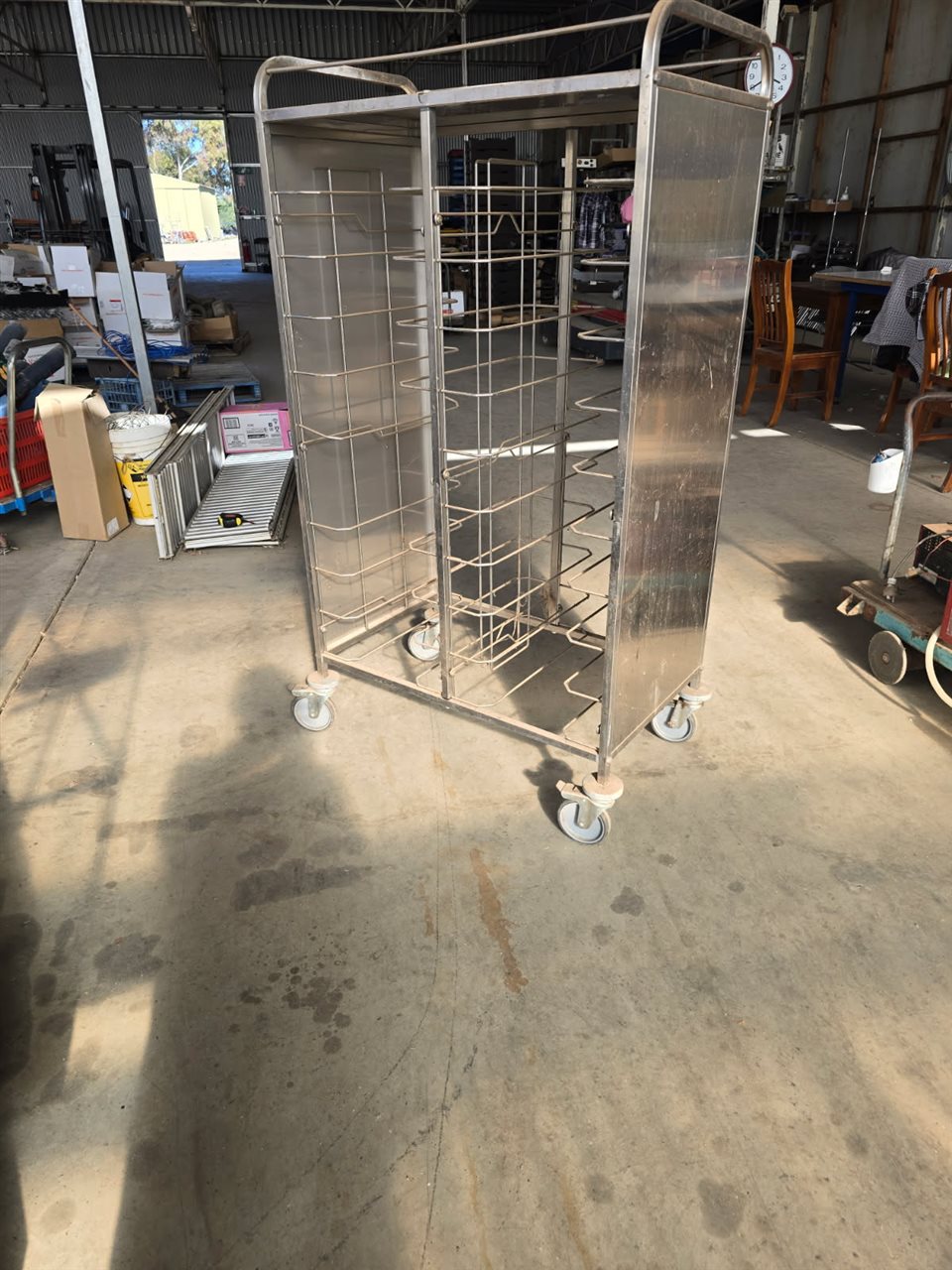 Stainless Steel Trolley -880 x 630 x 1580  mm High   (Collect From Penfield  Gardens )