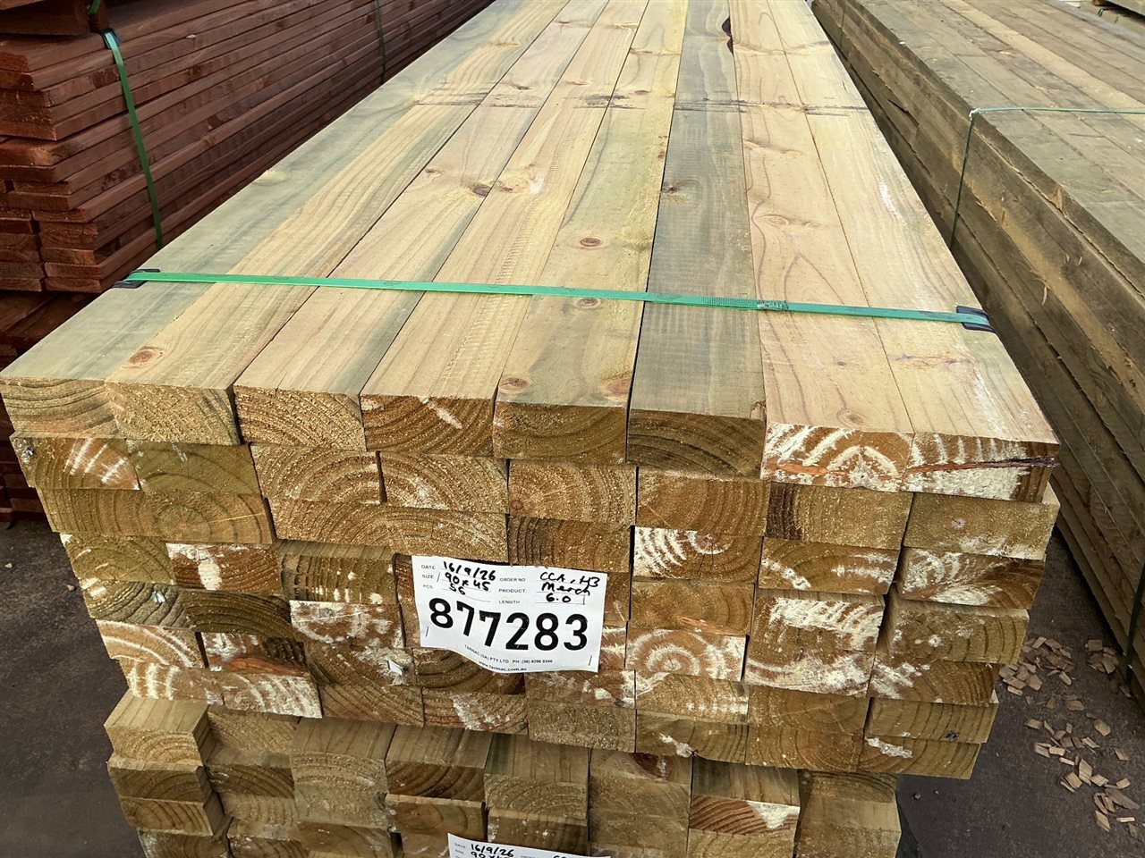90 x 45, CCA Treated Pine, Merch, 56 pcs @ 6.0 M, 336 Lin Metres Total Pk 877283