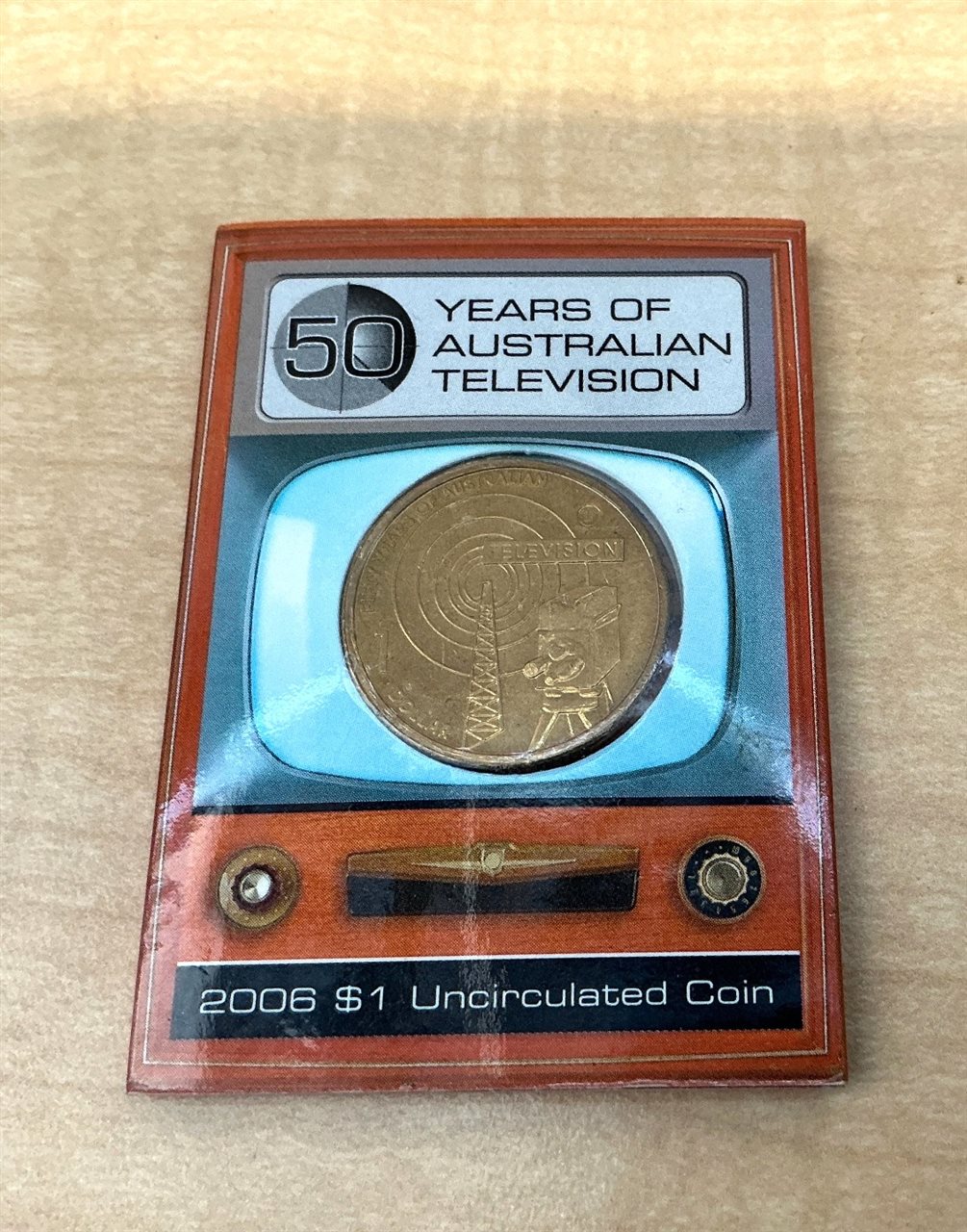 50 Years of Australian Television, 2006 $1 Uncirculated Coin