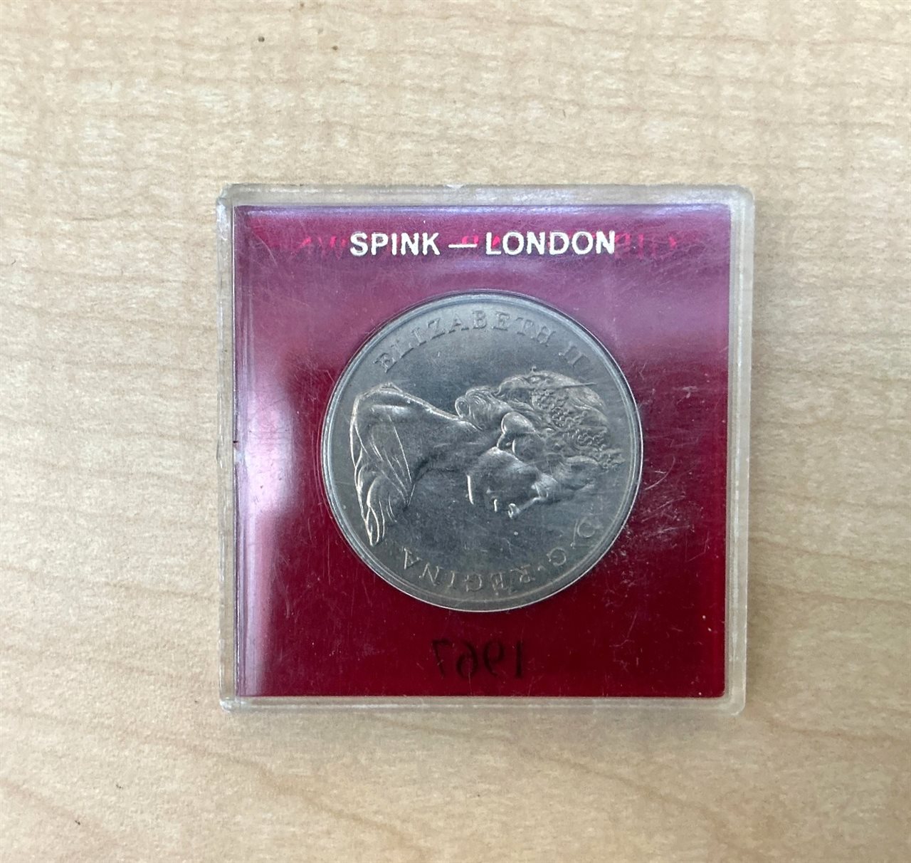 Queen Elizabeth II coin in a Spink – London 1967