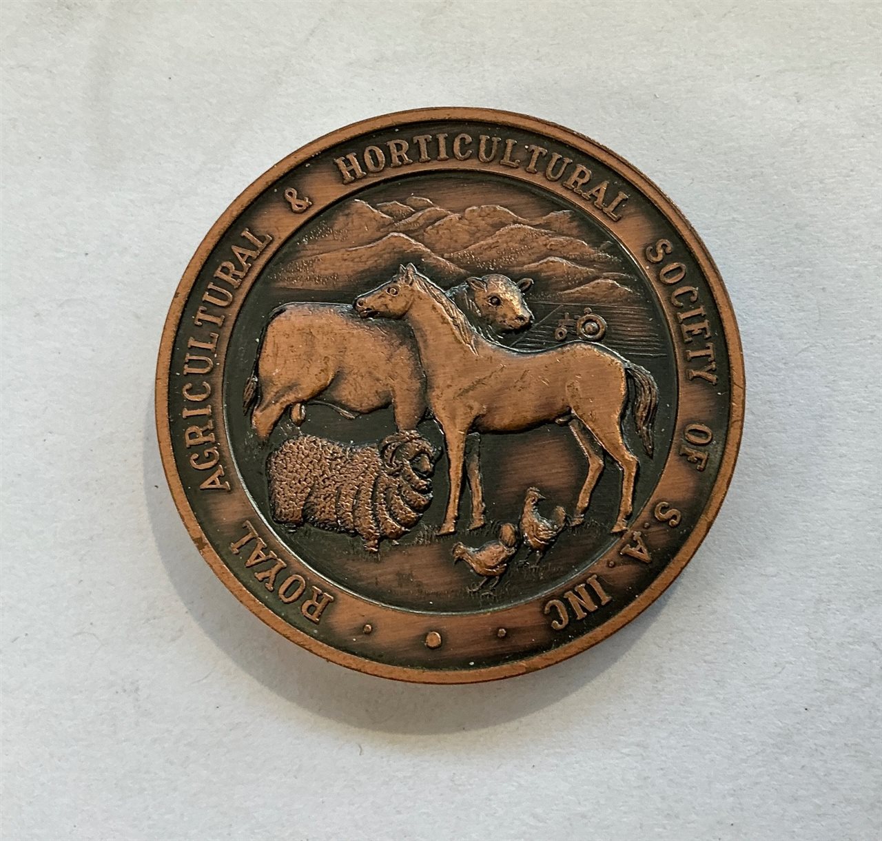 "1839 - 1989" Royal Adelaide Show 150th Anniversary Exhibitors Medallion