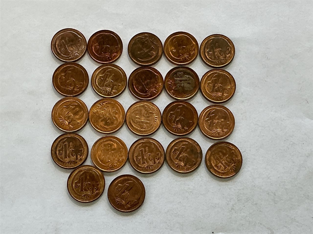 Australian 1 Cent Coins – Quantity of 22