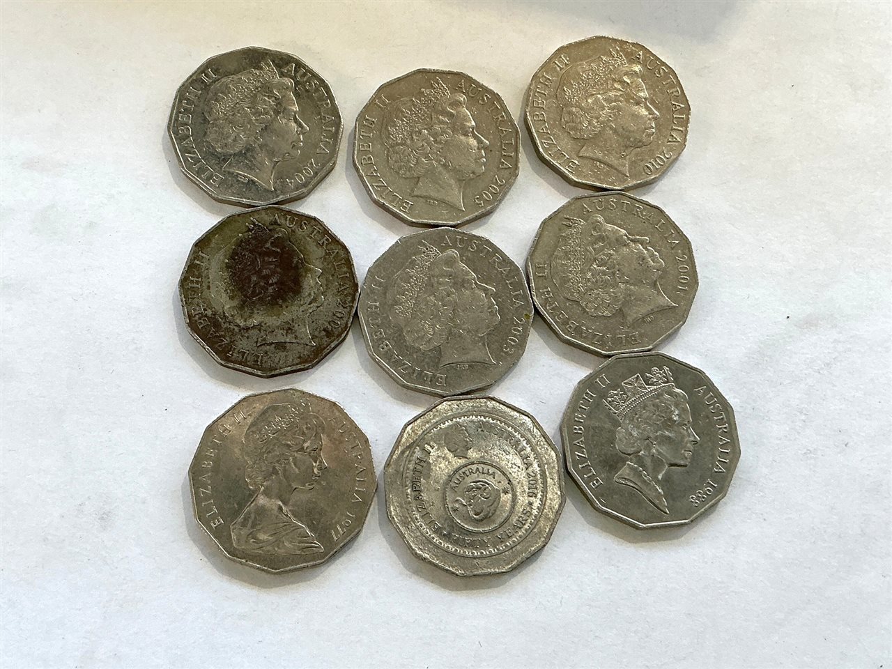 Australian 50c Coins – Lot of 9, Including Commemoratives