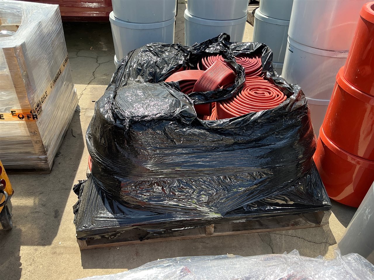 Pallet of Lay Flat Fire Hose, - No Fittings
