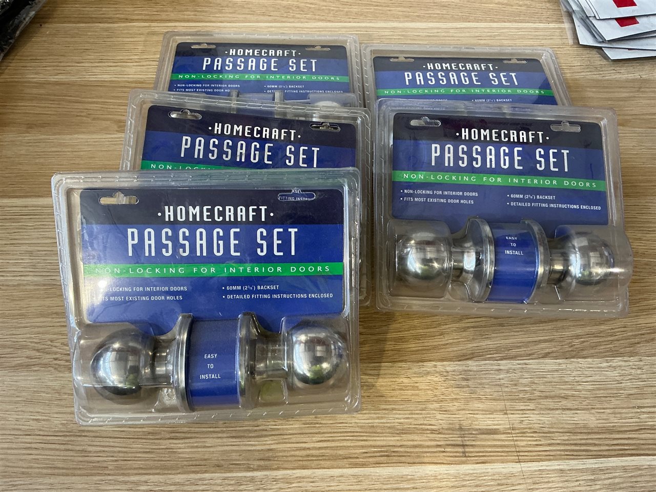 Passage Door Sets - Quantity of 6-homecraft -Non-Locking For Interior Doors