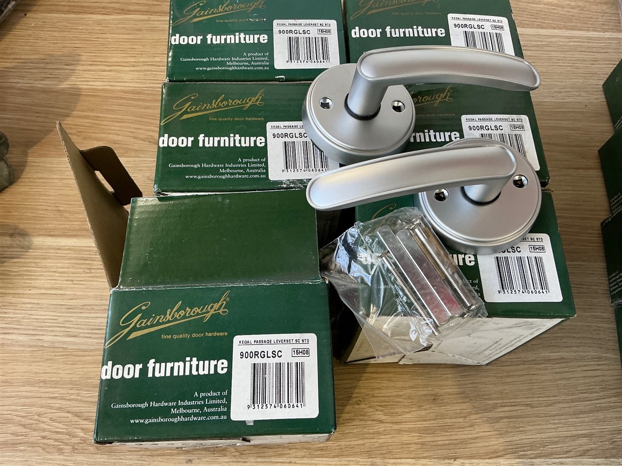 Gainsborough Passage Lever Door Sets - Satin Chrome    - Quantity of 6