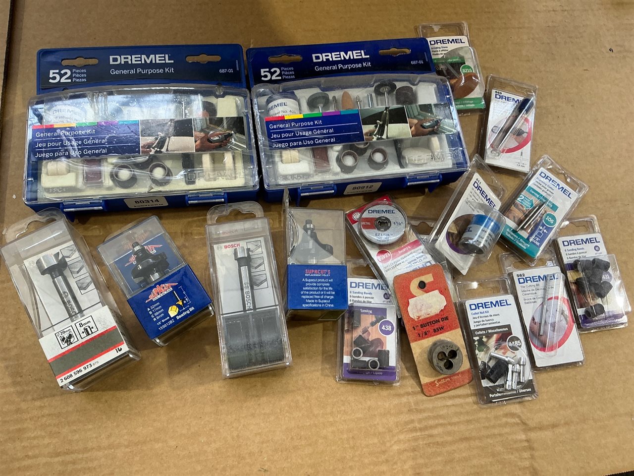 Dremel General Purpose  Kits, and. Quantity of Router Bits