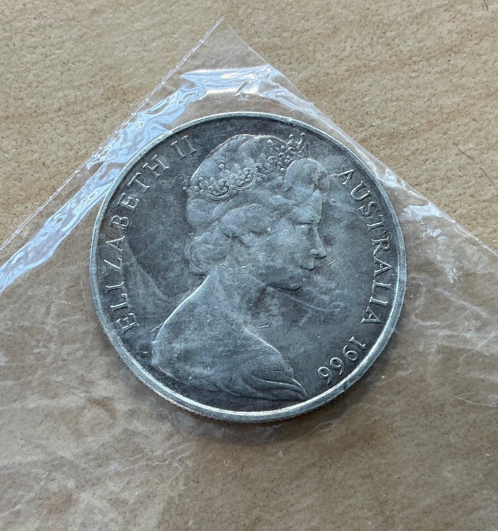 Australian 1966 Round 50 Cent Coin