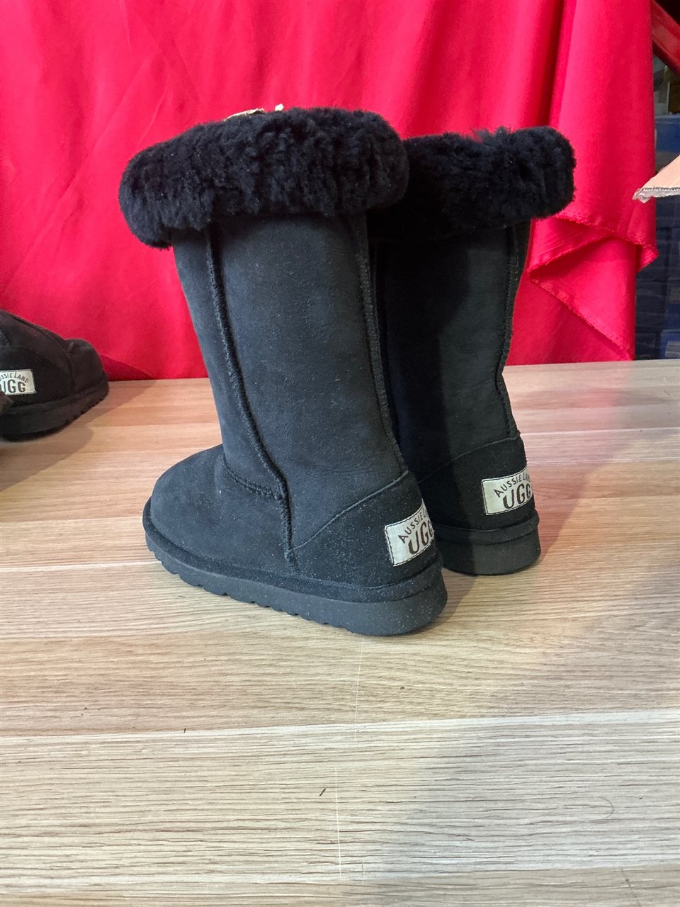 Aust Size 3 (USA Mens 4 / USA Ladies 5) UGG Boots, Long Pull On, Black Colour