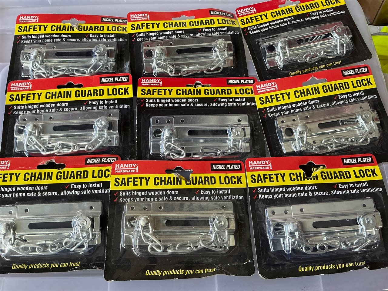 Safety Chain Guard Lock  - Quantity of  9