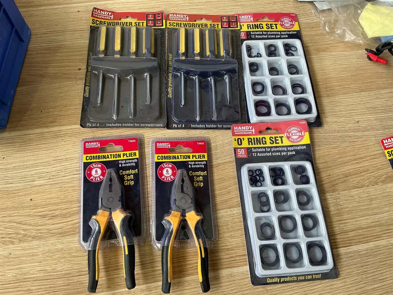 Screwdriver Sets , 2 Combination Pliers and 2  O-ring Sets