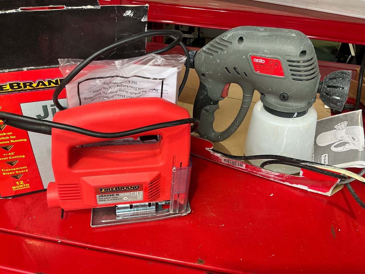 Ozito Electric Spray Gun and Electric Jigsaw