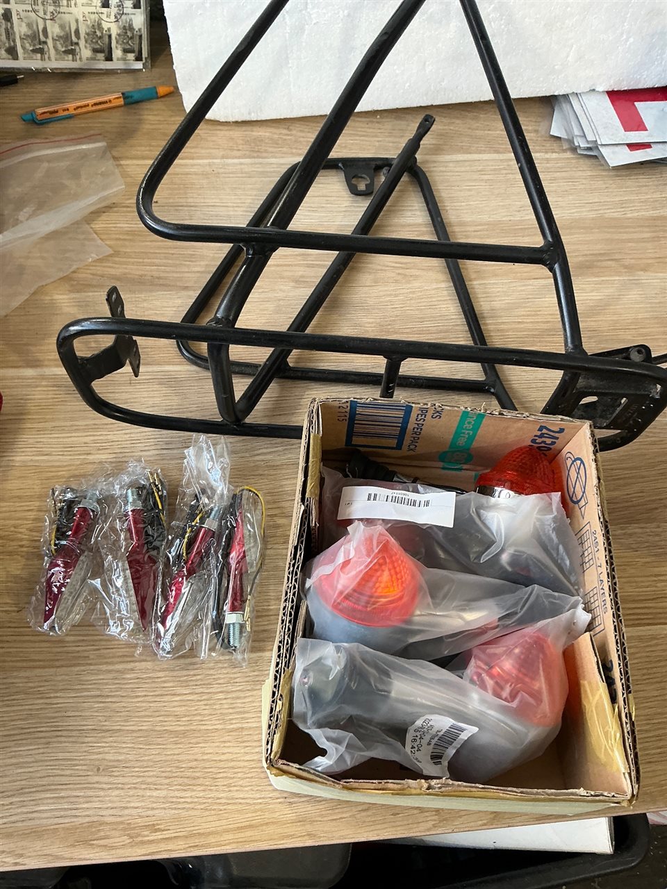 Motor Bike Indicators and Bike Pannier Rack