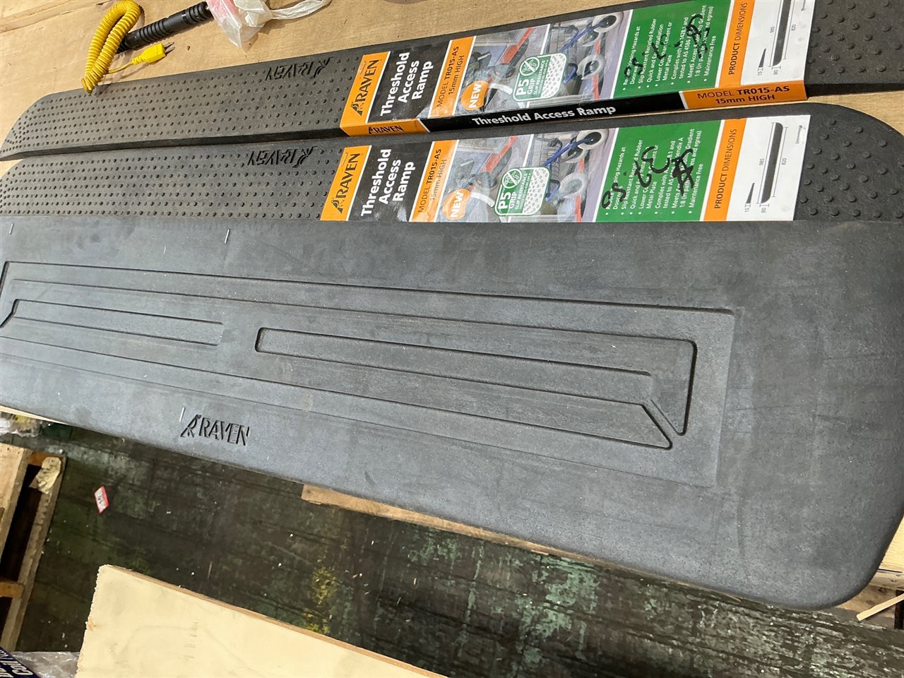 Threshold Access Ramp- , Rubber Quantity of 2 -(2@ 900 x 80 and 900 x 200 mm )
