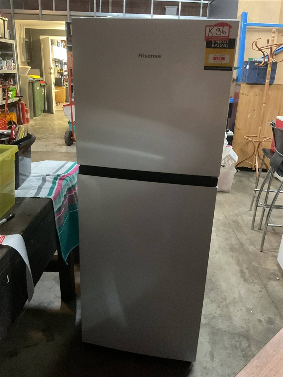 Hisense Fridge Freezer 44 Cm High X 55 Cm Wide X 56 Cm Deep, Not Tested "Sold As Is"