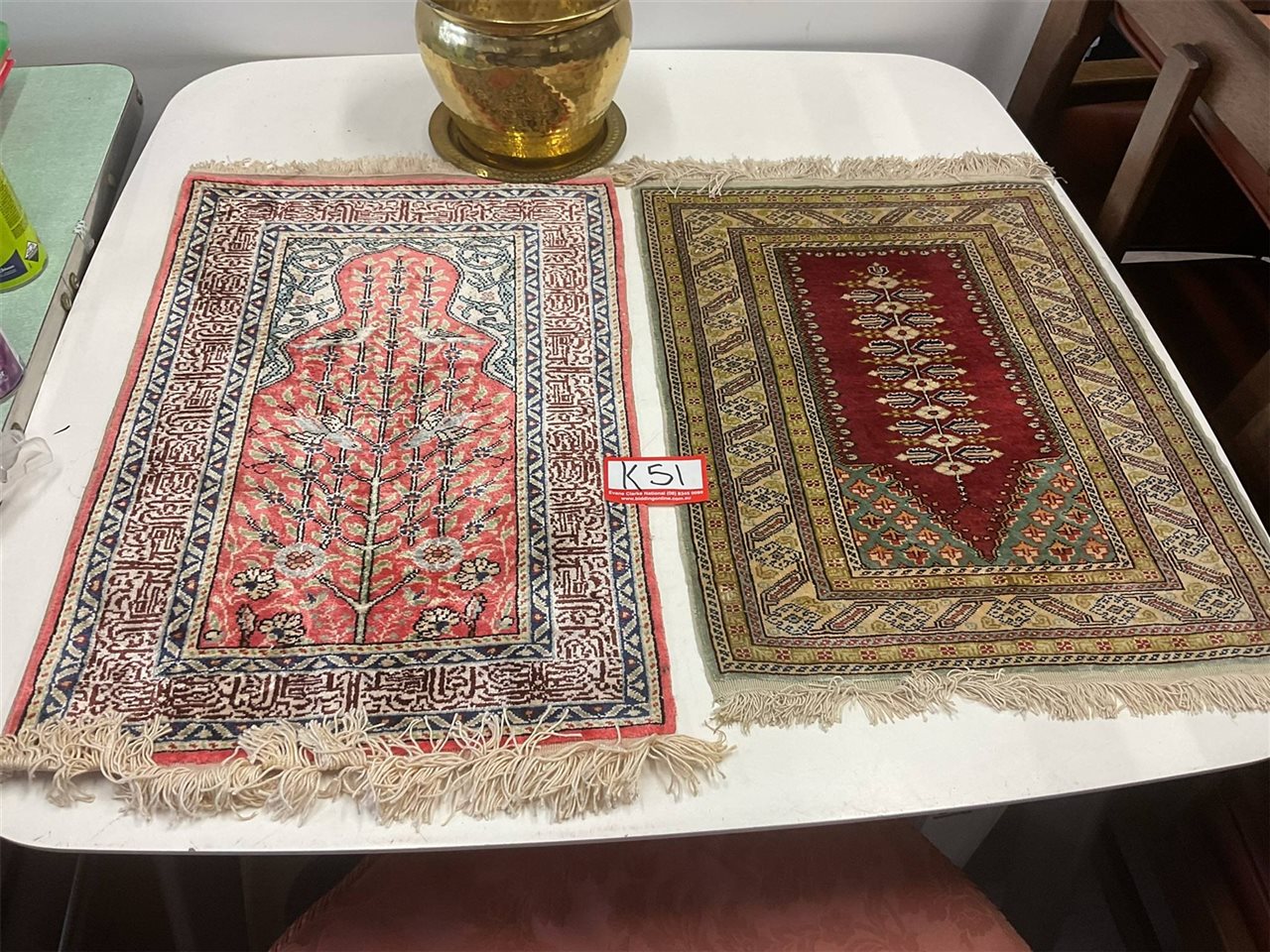 Prayer Mats And Brass Urn