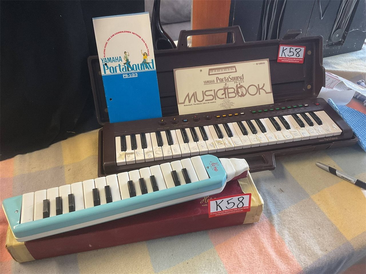 Hero Mouth Piano And Yamaha PortaSound 1/2/3 Battery Operated, Not Tested "Sold As Is"