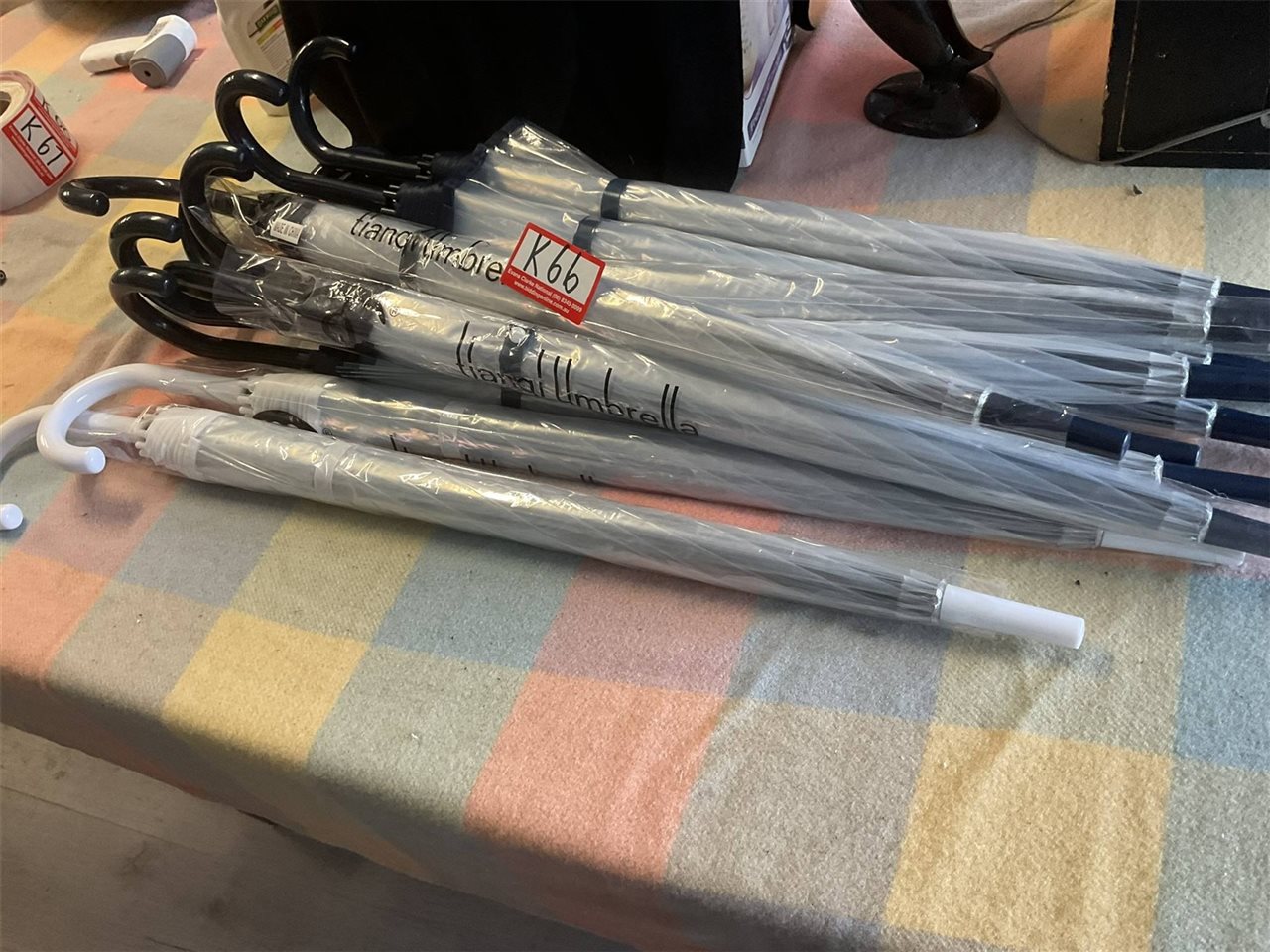 A Dozen Tianqi See Thru Umbrellas