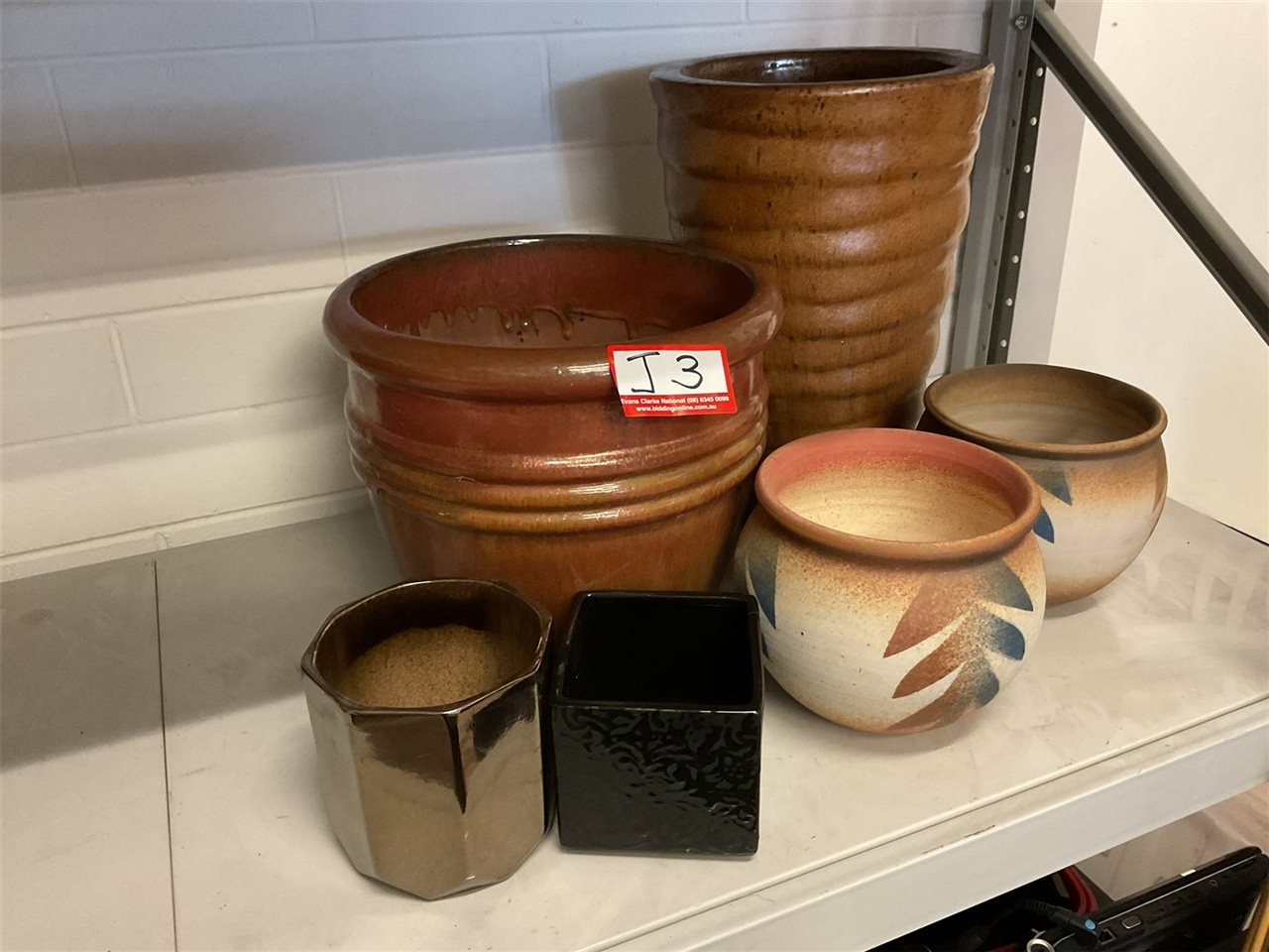 6 Garden Pots, Tallest 40 Cm