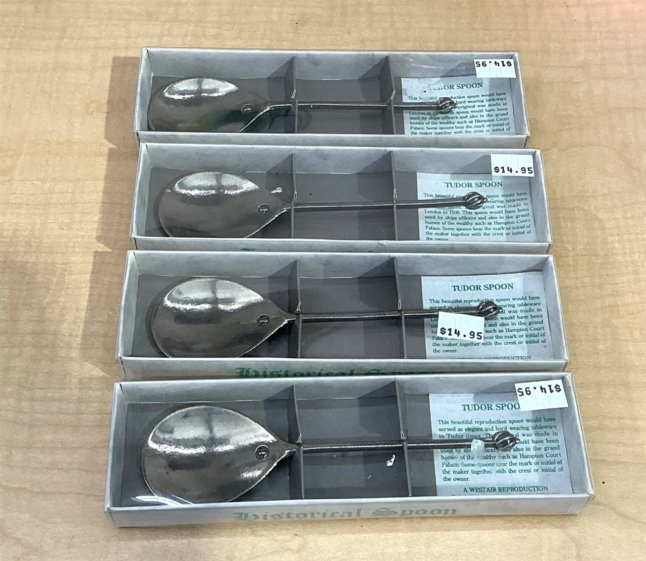 Westair "Historical Spoon" Boxed Reproduction Tudor Spoons (Qty 4)