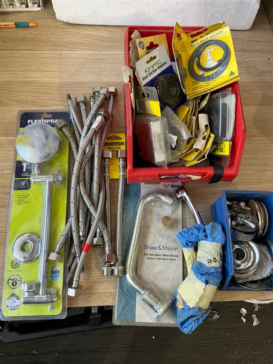 Quantity of Tapware Fittings , Shower Rose , Fix A Loo , Mixer Tap Hoses etc.