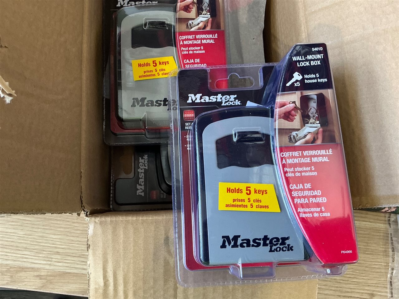 Wall Mount Lock Box - Key Storage- Quantity of 4
