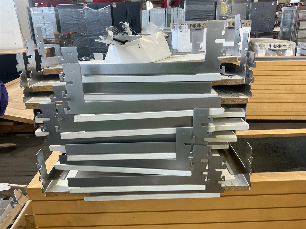 Display Shelving,, Quantity of 3 Boxes, Sold As Is
