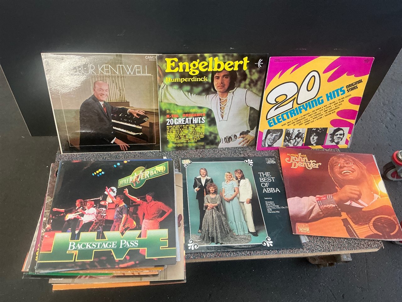 L P Records - Approx 20 -Includes ABBA John Denver ,Engelbert ,Little River Band