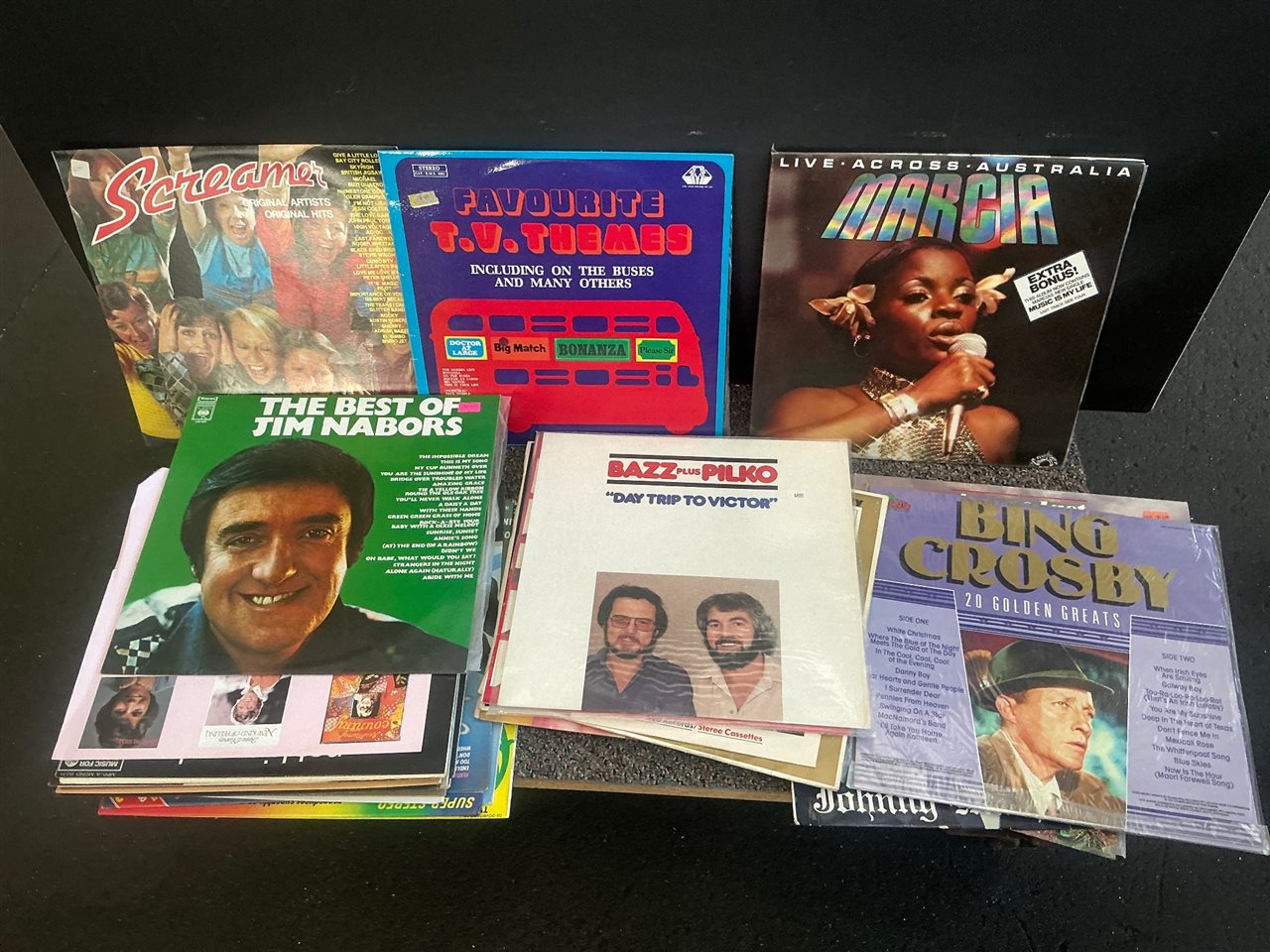 L P Records - Approx 25x Includes Kamal Nat King Cole Linda Ronstadt Johnny Math