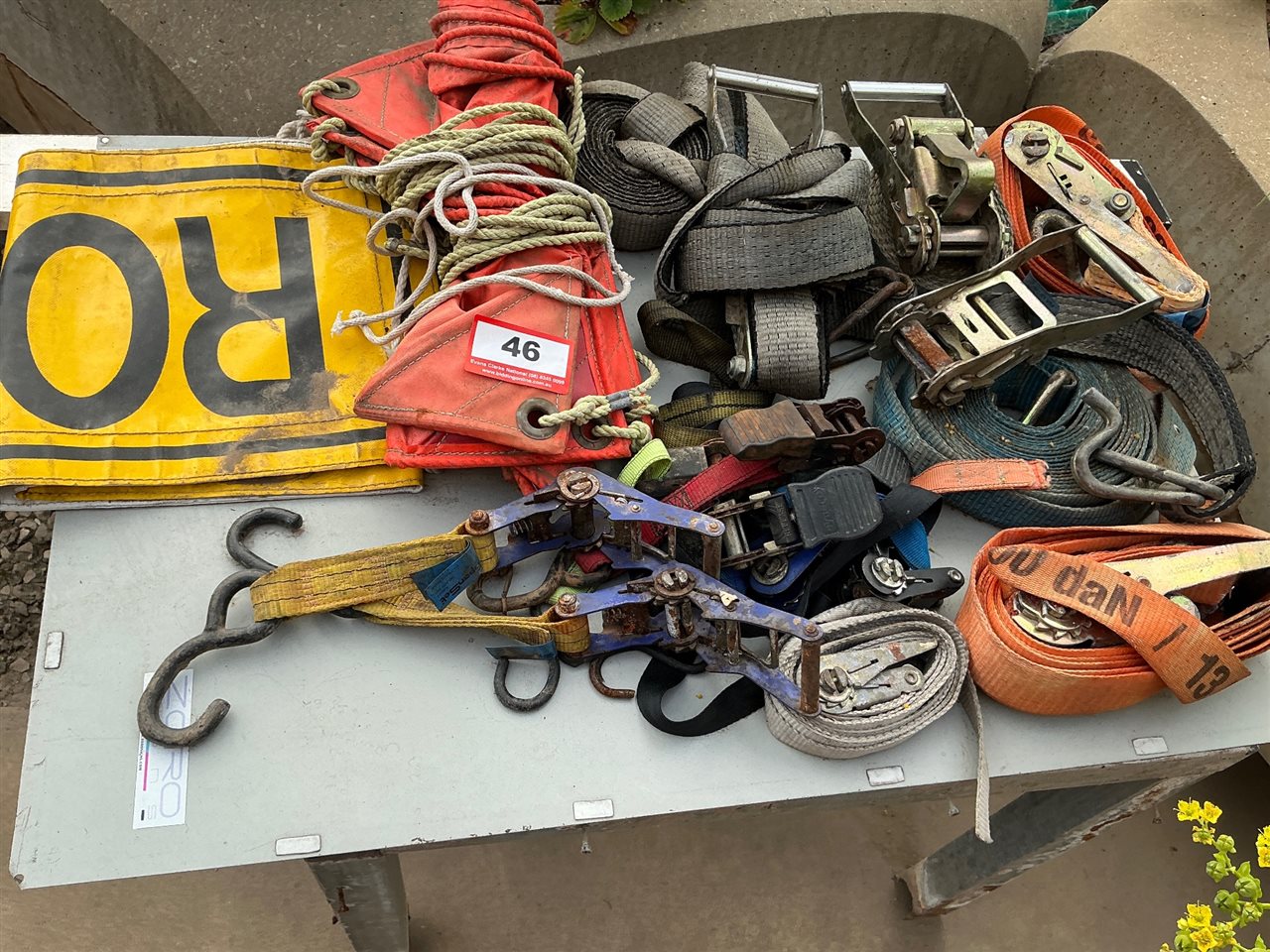Quantity.Of Truck Tie Downs , Safety Bunting  (Collect From Greenfields )